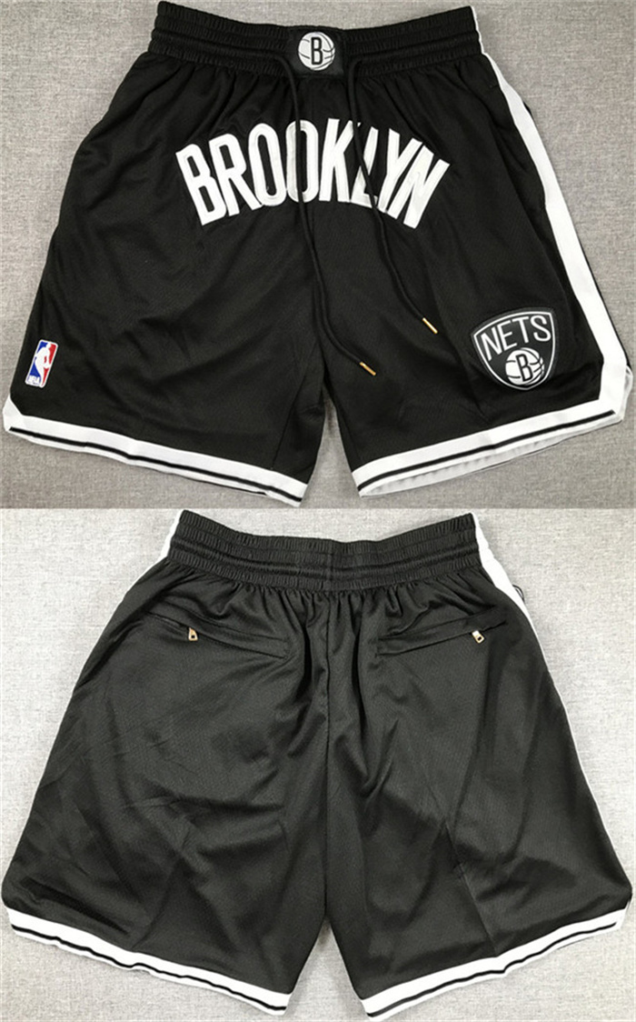 Personalized Men’s Brooklyn Nets Black Shorts (Run Small)