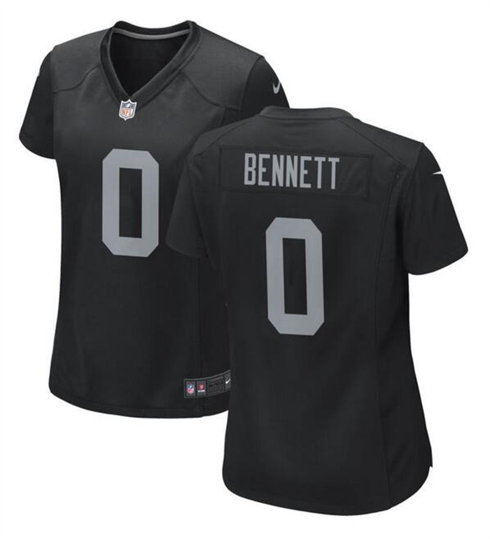 Personalized Women’s Las Vegas Raiders #0 Jakorian Bennett Black Stitched Jersey(Run Small)