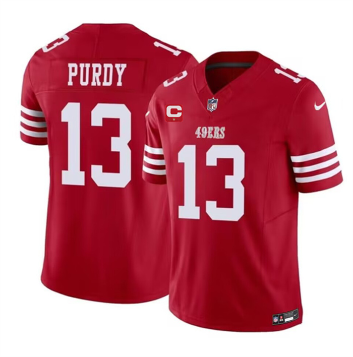 Personalized Men’s San Francisco 49ers #13 Brock Purdy Red 2023 F.U.S.E. With 1-Star C Patch Untouchable Limited Stitched Football Jersey