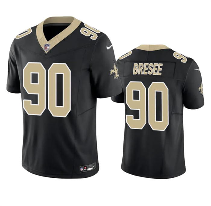 Personalized Men’s New Orleans Saints #90 Bryan Bresee Black 2023 F.U.S.E. Untouchable Limited Stitched Jersey