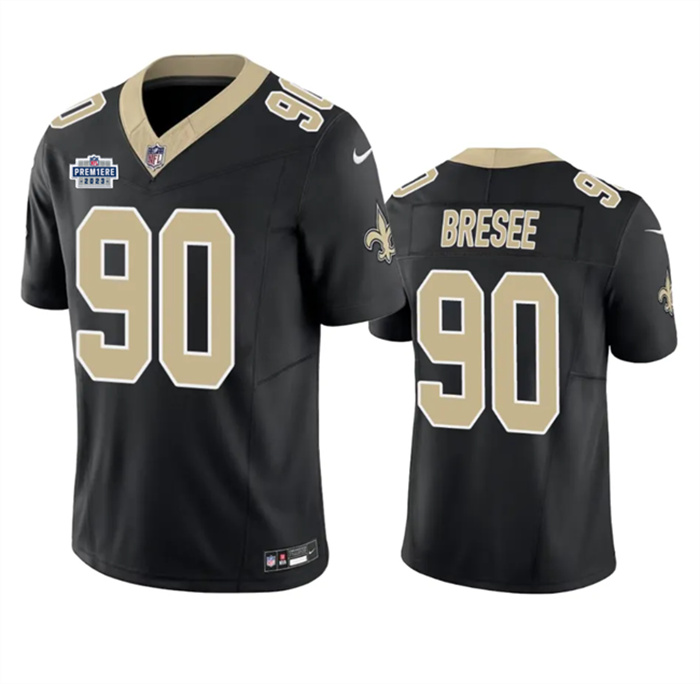 Personalized Men’s New Orleans Saints #90 Bryan Bresee Black 2023 F.U.S.E. With Prem1ere Patch Untouchable Limited Stitched Football Jersey