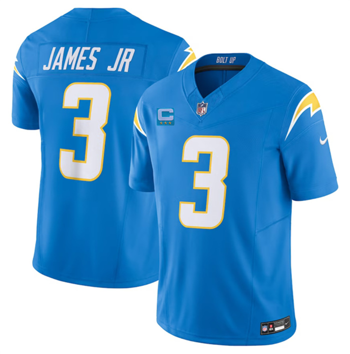 Personalized Men’s Los Angeles Chargers #3 Derwin James Jr. Light Blue 2023 F.U.S.E. With 3-Star C Patch Untouchable Limited Stitched Jersey
