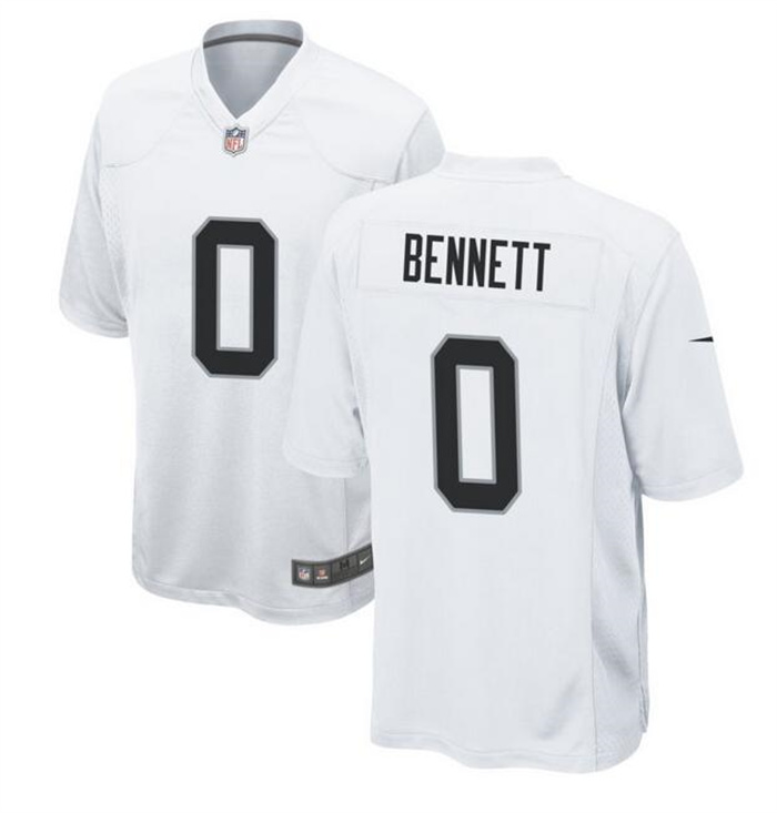 Personalized Men’s Las Vegas Raiders #0 Jakorian Bennett White Stitched Football Game Jersey