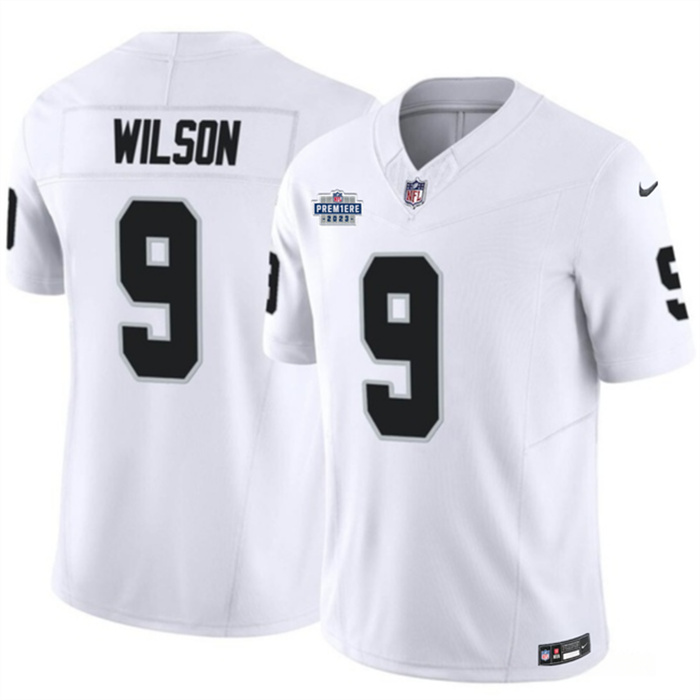 Personalized Men’s Las Vegas Raiders #9 Tyree Wilson White 2023 F.U.S.E. With Prem1ere Patch Untouchable Limited Stitched Football Jersey