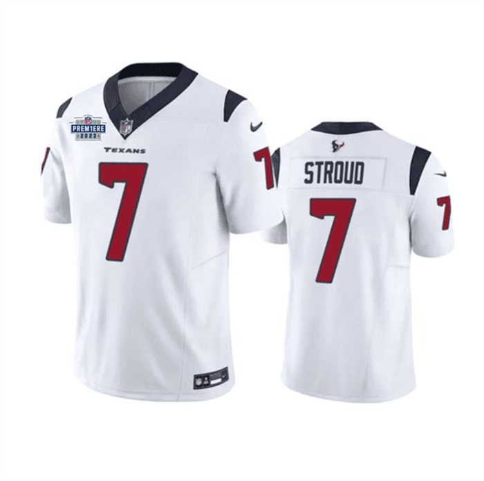 Personalized Men’s Houston Texans #7 C.J. Stroud White 2023 F.U.S.E Untouchable Stitched Football Jersey