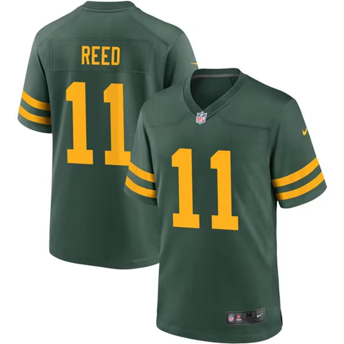 Personalized Men’s Green Bay Packers #11 Jayden Reed Green Stitched Game Jersey