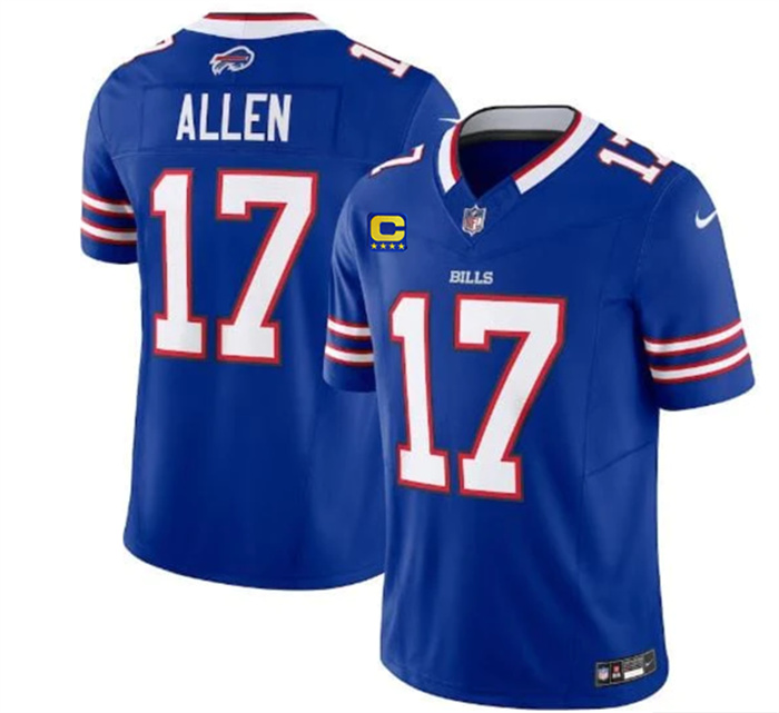 Personalized Men’s Buffalo Bills #17 Josh Allen Blue 2023 F.U.S.E. With 4-Star C Patch Untouchable Limited Stitched Jersey