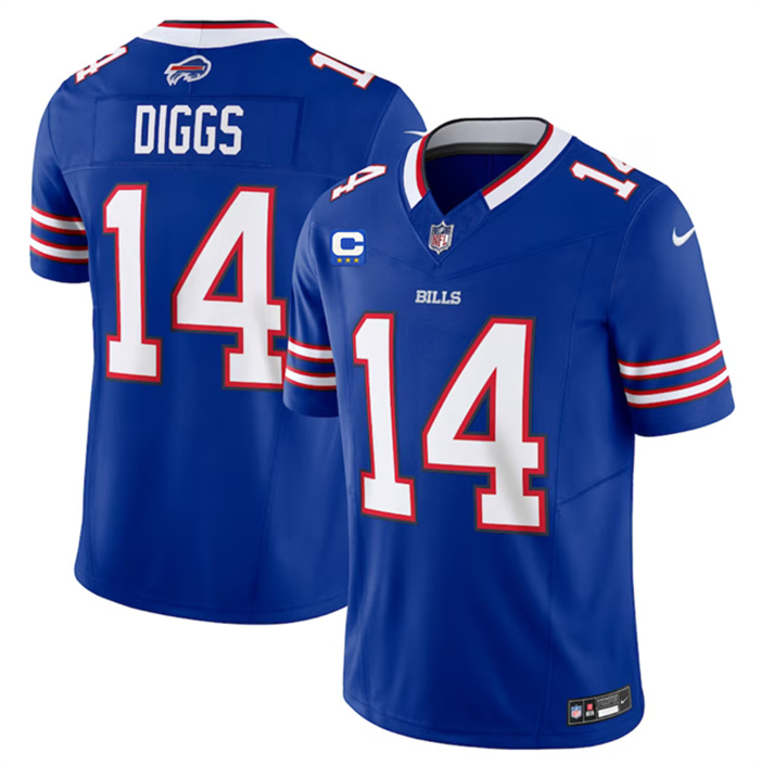Personalized Men’s Buffalo Bills #14 Stefon Diggs Blue 2023 F.U.S.E. With 3-Star C Patch Untouchable Limited Stitched Jersey