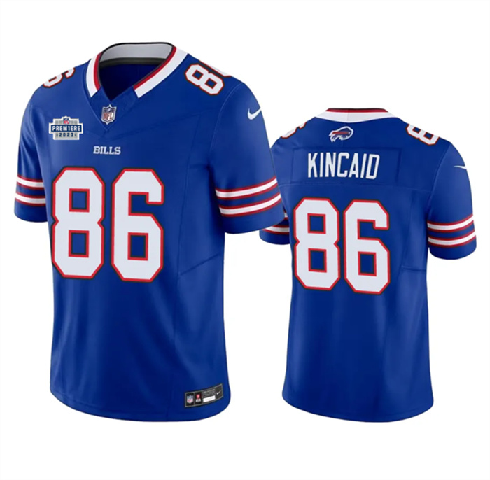 Personalized Men’s Buffalo Bills #86 Dalton Kincaid Blue 2023 F.U.S.E. With Prem1ere Patch Untouchable Limited Stitched Football Jersey