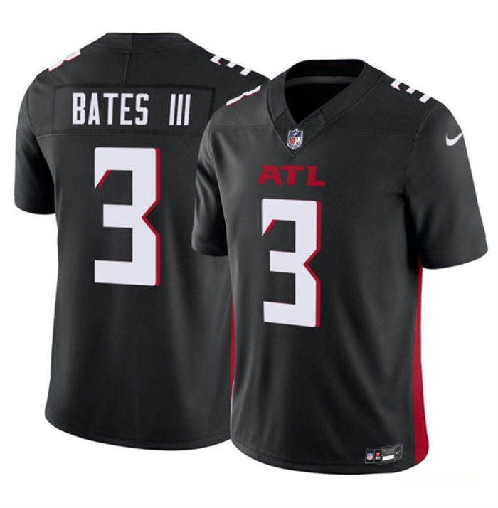Personalized Men’s Atlanta Falcons #3 Jessie Bates III Black 2023 F.U.S.E. Untouchable Limited Stitched Football Jersey