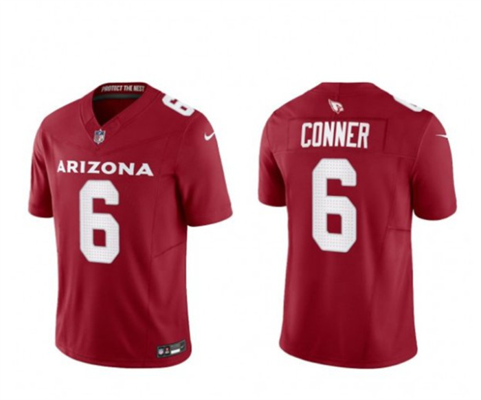 Personalized Men’s Arizona Cardinals #6 James Conner Red 2023 F.U.S.E. Untouchable Limited Stitched Football Jersey