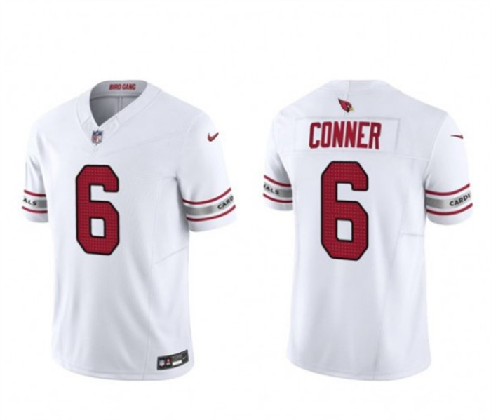Personalized Men’s Arizona Cardinals #6 James Conner White 2023 F.U.S.E. Untouchable Limited Stitched Football Jersey