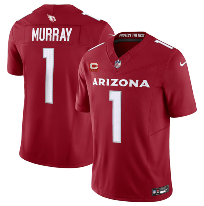 Personalized Men’s Arizona Cardinals #1 Kyler Murray Red 2023 F.U.S.E. With 4-Star C Patch Untouchable F.U.S.E. Limited Stitched Football Jersey
