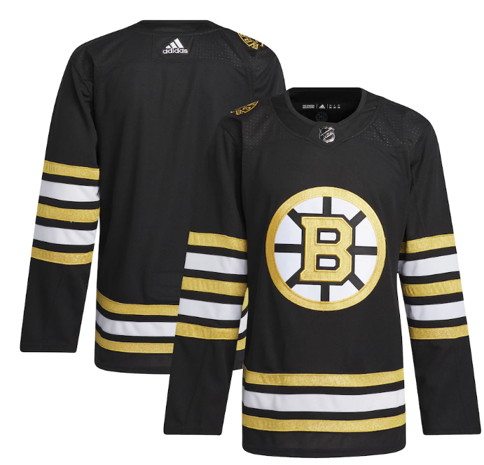 Personalized Men’s Boston Bruins Blank Black 100th Anniversary Stitched Jersey
