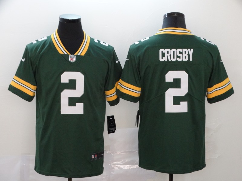 Personalized Men’s Green Bay Packers #2 Mason Crosby Green Untouchable Limited Stitched NFL Jersey