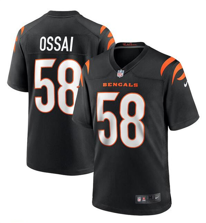 Personalized Men’s Cincinnati Bengals #58 Joseph Ossai Black Stitched Game Jersey