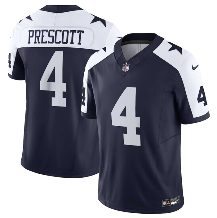 Personalized Men’s Dallas Cowboys #4 Dak Prescott Navy 2023 F.U.S.E.Thanksgiving Limited Stitched Football Jersey