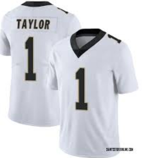 Personalized Men’s New Orleans Saints #1 Alontae Taylor Limited White Untouchable Jersey
