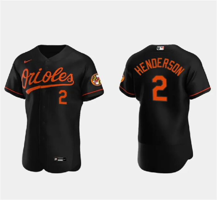 Personalized Men’s Baltimore Orioles #2 Gunnar Henderson Black Flex Base Stitched Baseball Jersey