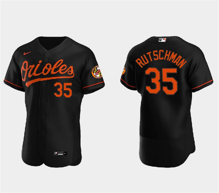 Personalized Men’s Baltimore Orioles #35 Adley Rutschman Black Flex Base Stitched Baseball Jersey