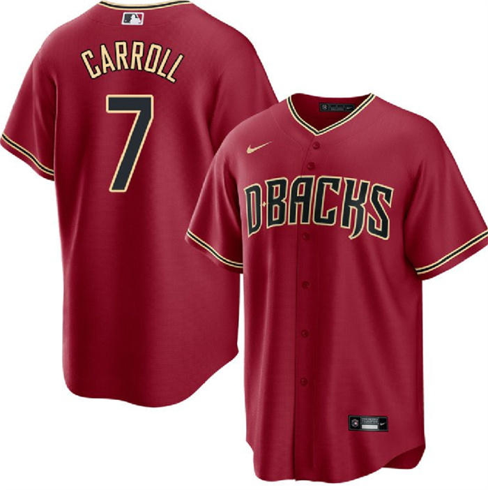 Personalized Men’s Arizona Diamondbacks #7 Corbin Carroll Red Cool Base Stitched Baseball Jersey