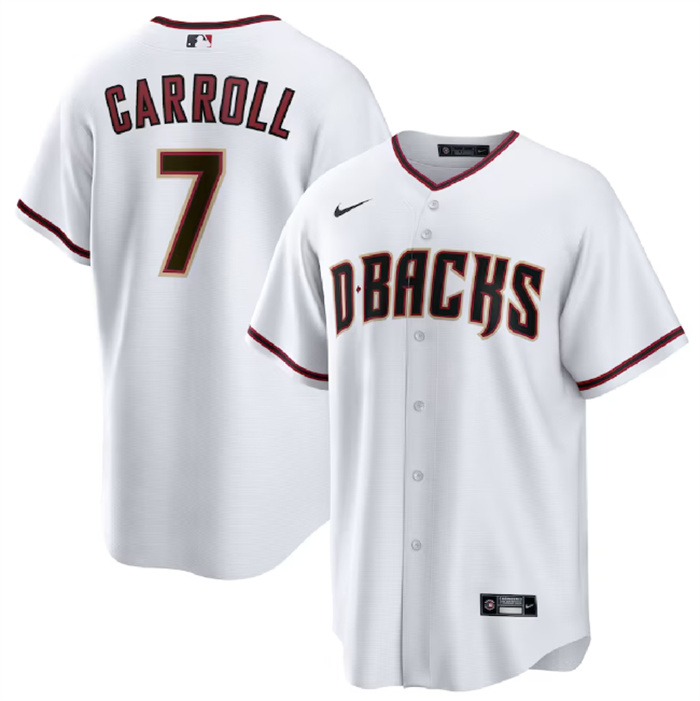 Personalized Men’s Arizona Diamondbacks #7 Corbin Carroll White Cool Base Stitched Baseball Jersey