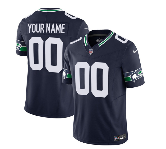 Personalized Men’s Seattle Seahawks Active Player 2023 F.U.S.E. Navy Limited Stitched Football Jersey