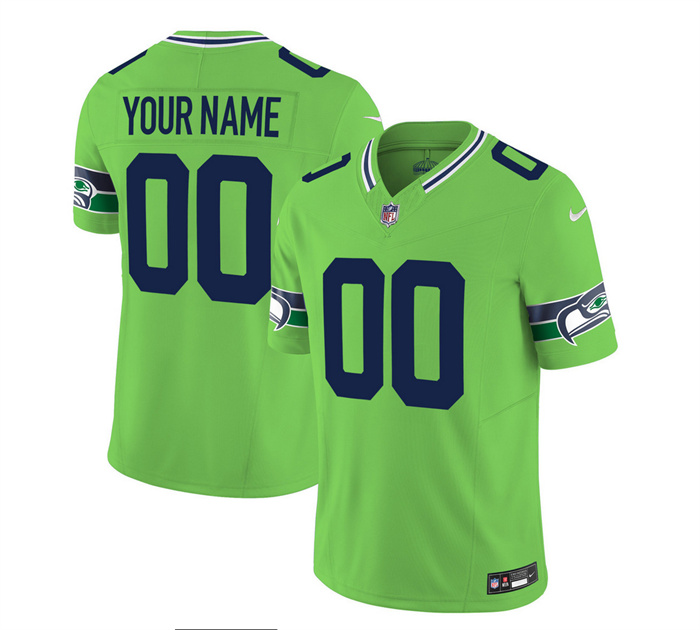 Personalized Men’s Seattle Seahawks Active Player 2023 F.U.S.E. Green Limited Stitched Football Jersey