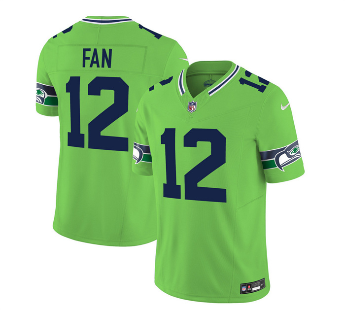 Personalized Men’s Seattle Seahawks #12 Fan 2023 F.U.S.E. Green Limited Stitched Football Jersey