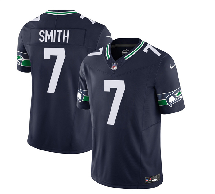 Personalized Men’s Seattle Seahawks #7 Geno Smith 2023 F.U.S.E. Navy Limited Stitched Football Jersey