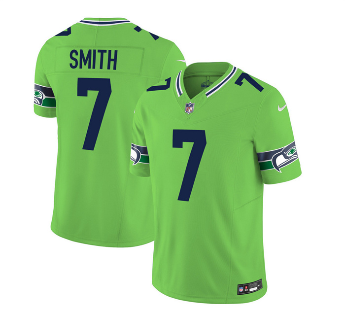 Personalized Men’s Seattle Seahawks #7 Geno Smith 2023 F.U.S.E. Green Limited Stitched Football Jersey