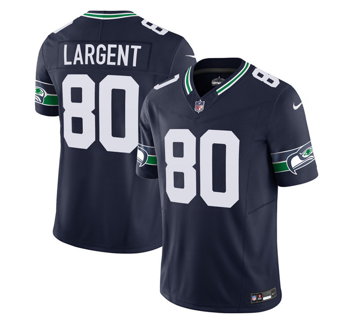 Personalized Men’s Seattle Seahawks #80 Steve Largent 2023 F.U.S.E. Navy Limited Stitched Football Jersey