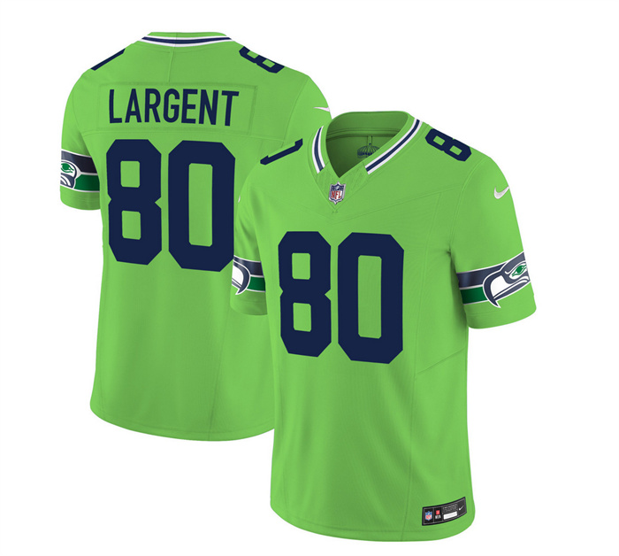 Personalized Men’s Seattle Seahawks #80 Steve Largent 2023 F.U.S.E. Green Limited Stitched Football Jersey