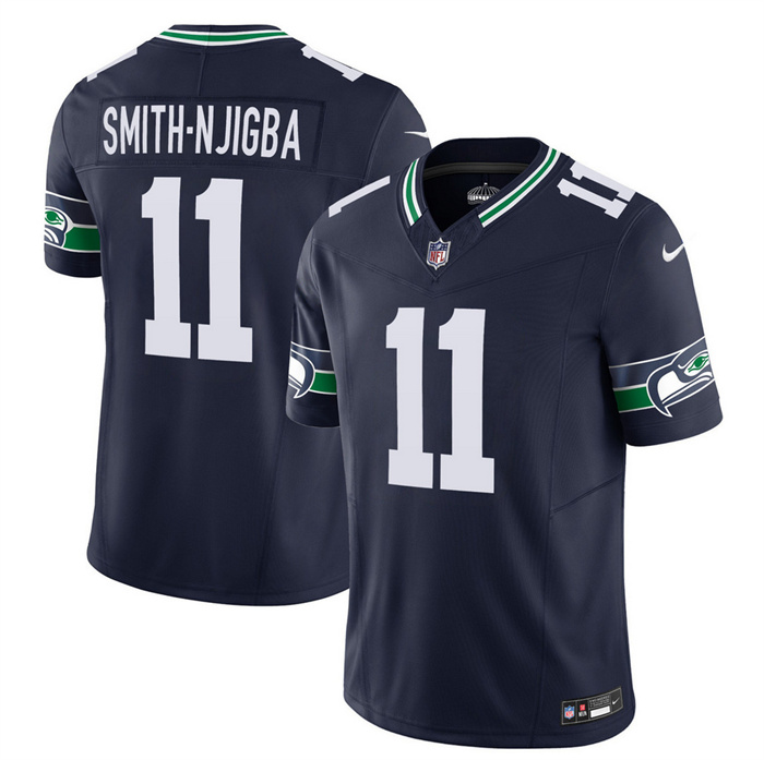 Personalized Men’s Seattle Seahawks #11 Jaxon Smith-Njigba 2023 F.U.S.E. Navy Limited Stitched Football Jersey