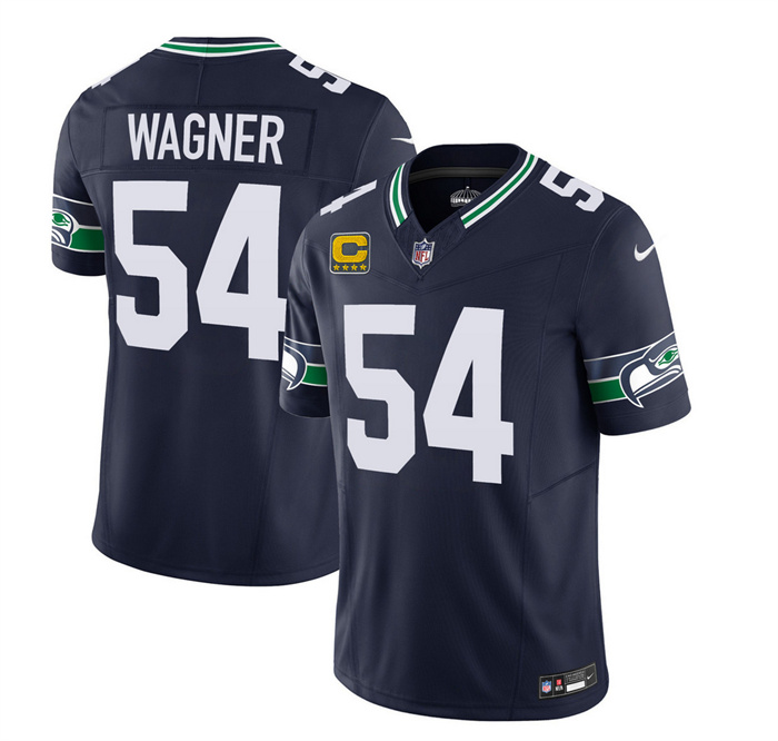 Personalized Men’s Seattle Seahawks #54 Bobby Wagner 2023 F.U.S.E. With 4-Star C Patch Navy Limited Stitched Football Jersey
