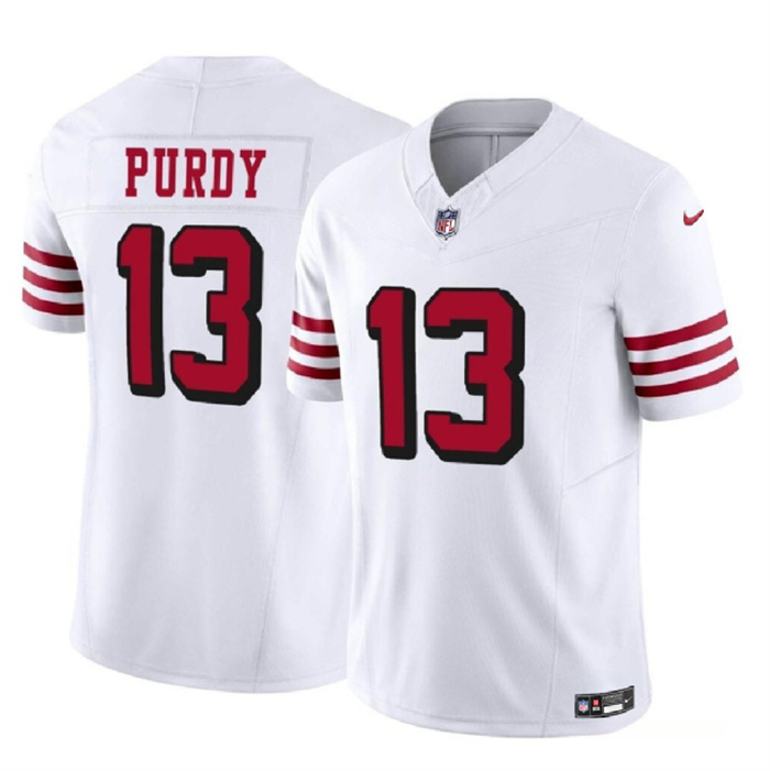 Personalized Men’s San Francisco 49ers #13 Brock Purdy 2023 F.U.S.E. New White Untouchable Limited Stitched Football Jersey