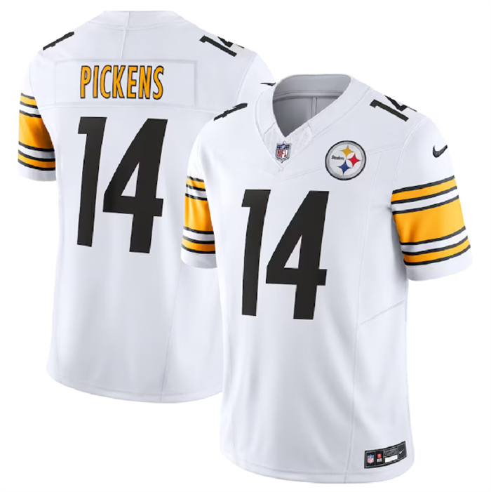 Personalized Men’s Pittsburgh Steelers #14 George Pickens White 2023 F.U.S.E. Untouchable Limited Stitched Jersey