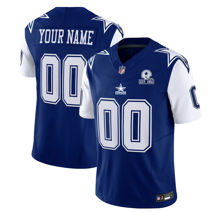 Personalized Men’s Dallas Cowboys Active Player Navy 2023 F.U.S.E. With Established In 1960 Patch Limited Stitched Football Jersey