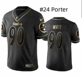 Personalized Men’s Steelers #24 Joey Porter Jr. Black Team Color Stitched Football Untouchable Limited Jersey
