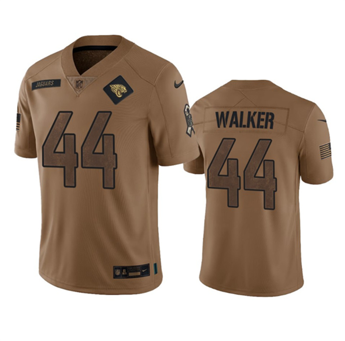 Personalized Men’s Jacksonville Jaguars #44 Travon Walker 2023 Brown Salute To Service Untouchable Limited Stitched Jersey