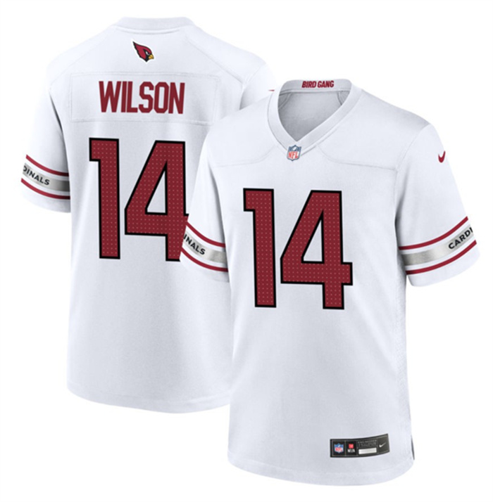 Personalized Men’s Arizona Cardinals #14 Michael Wilson White Stitched Football Game Jersey