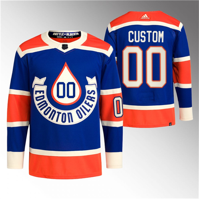 Personalized Men’s Edmonton Oilers 2023 Royal Heritage Classic Primegreen Stitched Jersey