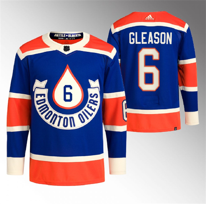 Personalized Men’s Edmonton Oilers #6 Ben Gleason 2023 Royal Heritage Classic Primegreen Stitched Jersey