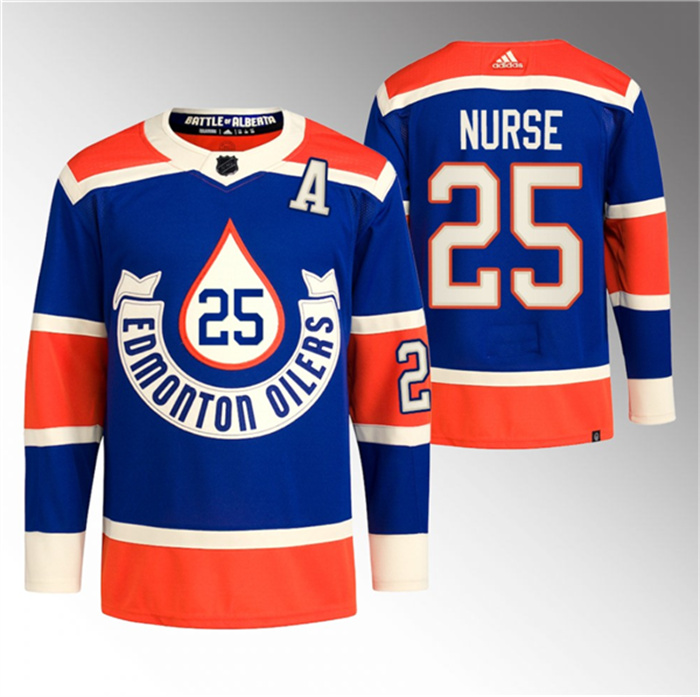 Personalized Men’s Edmonton Oilers #25 Darnell Nurse 2023 Royal Heritage Classic Primegreen Stitched Jersey