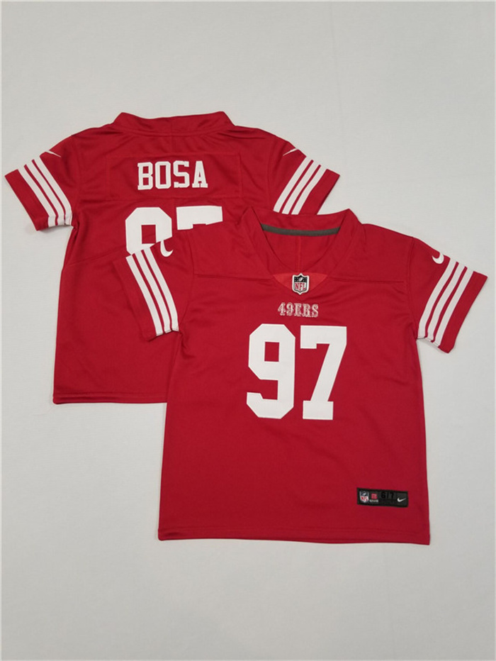 Personalized Toddlers San Francisco 49ers #97 Nick Bosa Red Untouchable Stitched Football Jersey