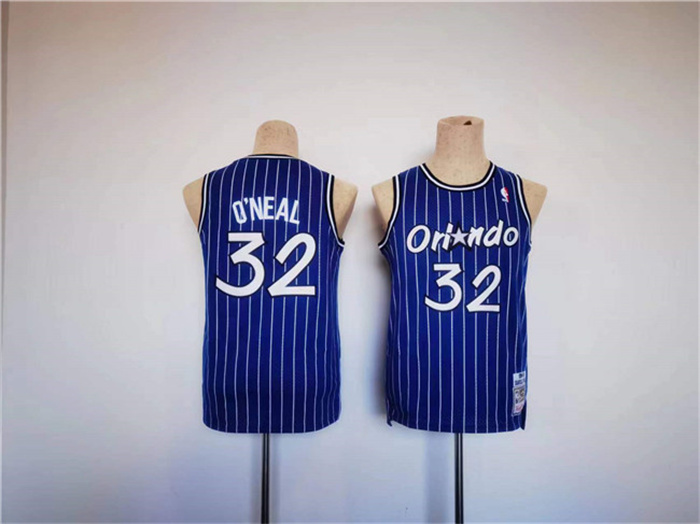 Personalized Youth Orlando Magic#32 Shaquille O’Neal Blue Throwback Stitched Jersey