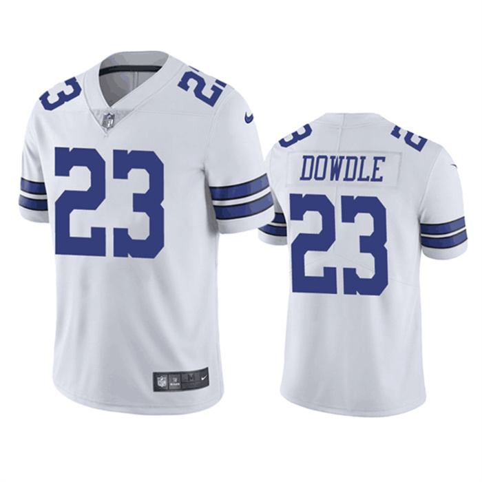 Personalized Men’s Dallas Cowboys #23 Rico Dowdle White Limited Stitched Football Jersey
