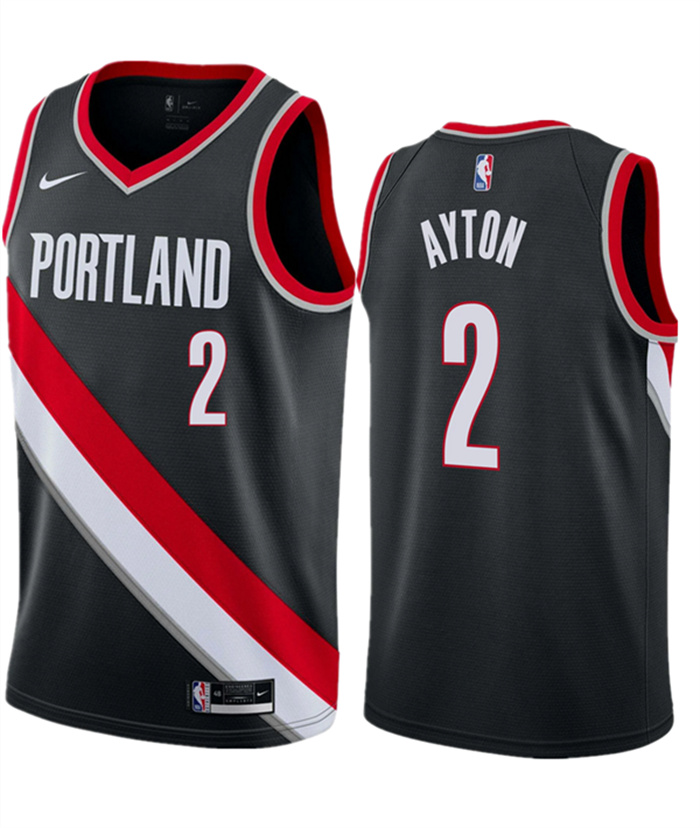 Personalized Men’s Portland Trail Blazers #2 Deandre Ayton Black 2023 Icon Edition Stitched Basketball Jersey