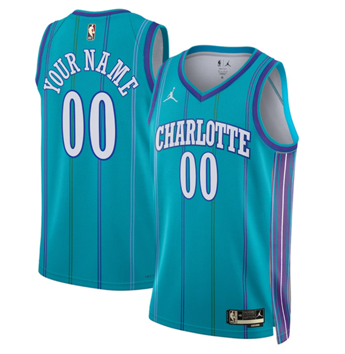 Personalized Men’s Charlotte Hornets Active Player Teal 2023 24 Classic Edition Stitched Basketball Jersey