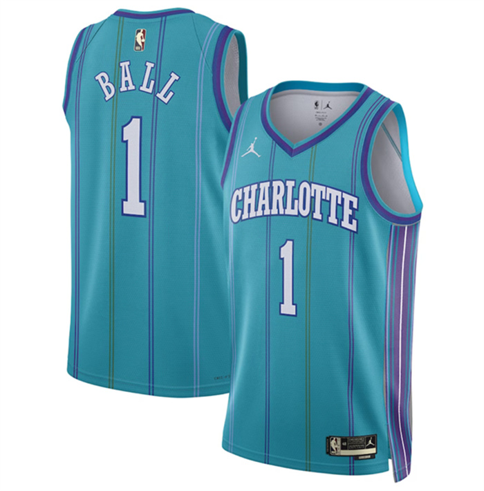 Personalized Men’s Charlotte Hornets #1 LaMelo Ball Teal 2023 24 Classic Edition Stitched Basketball Jersey